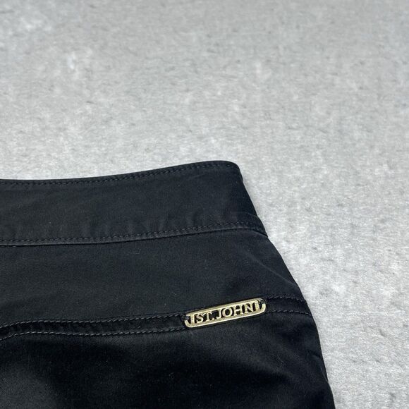 St John Collection Cropped Pants Womens Size 16 Black Capri Pockets Inseam 22” - Picture 10 of 12